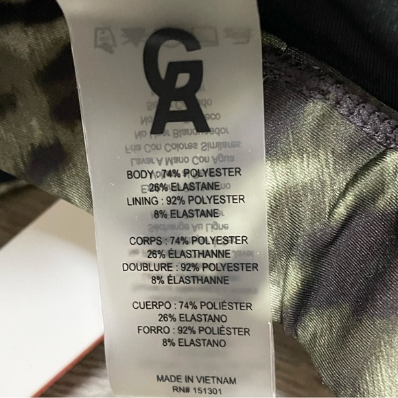 Good American Wild Night Sports Green Black Bra Women's Sz 1 (small) NWT $69. - Picture 5 of 6